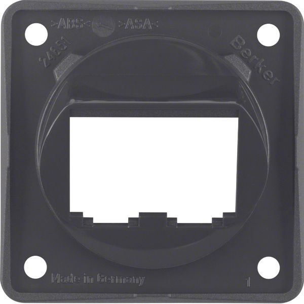 Integro Insert- Supporting Plate for 2 BTR-/E-DAT Modules, Anthracite  image 1