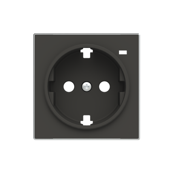 8588.8 NS Cover plate for Schuko socket outlet w/ lens - Soft Black Socket outlet Central cover plate Black - Sky Niessen image 1