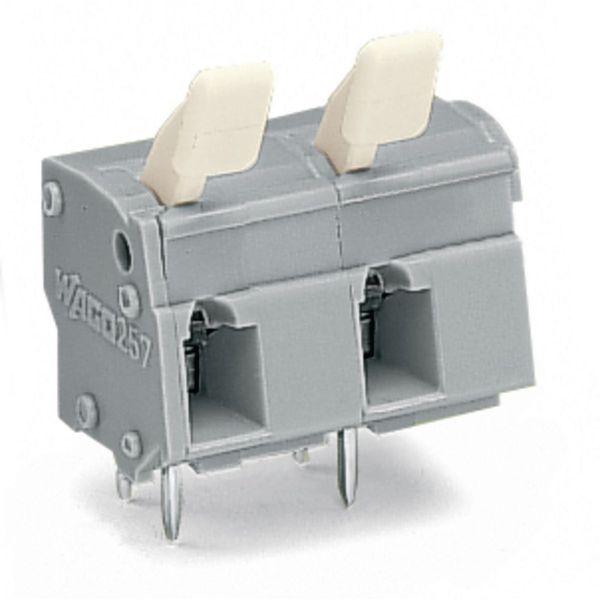 PCB terminal block finger-operated levers 2.5 mm² gray image 3