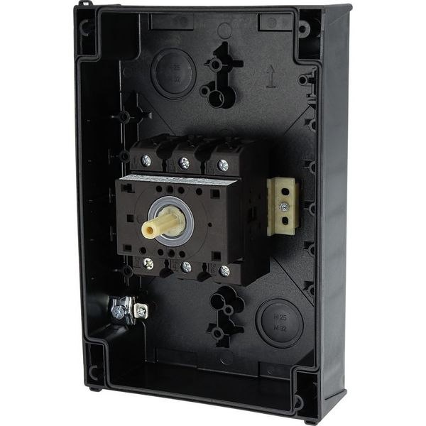 On-Off switch, P3, 63 A, surface mounting, 3 pole, with black thumb grip and front plate image 27