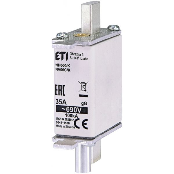 Fuse link, NH000/K gG 40A/690V image 1