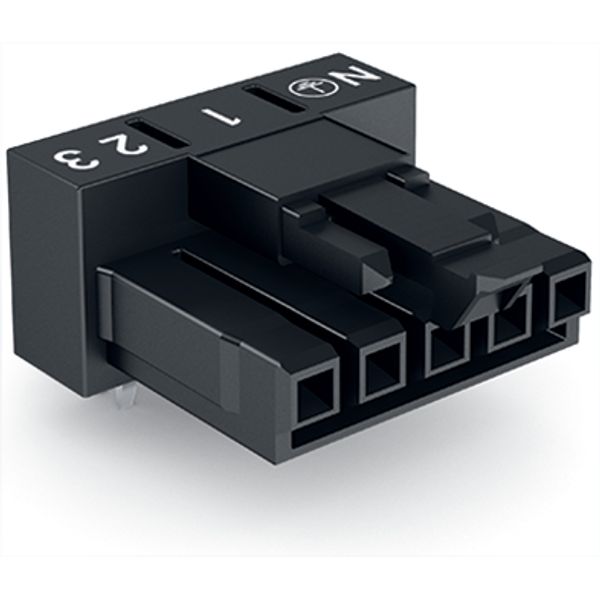 Socket for PCBs angled 5-pole black image 3