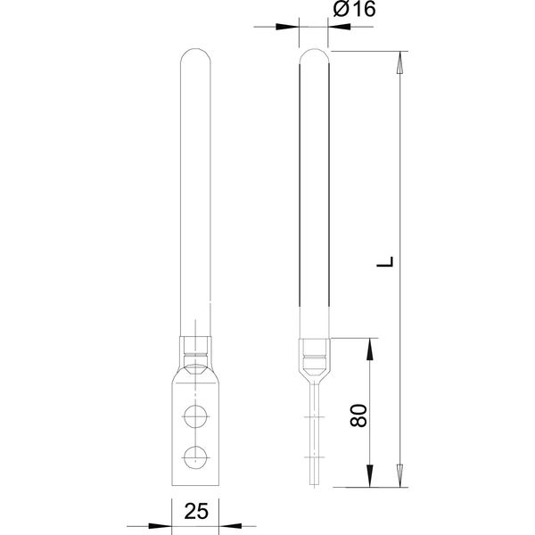 101 F1500 Interception/earth entry rods  1500mm image 2