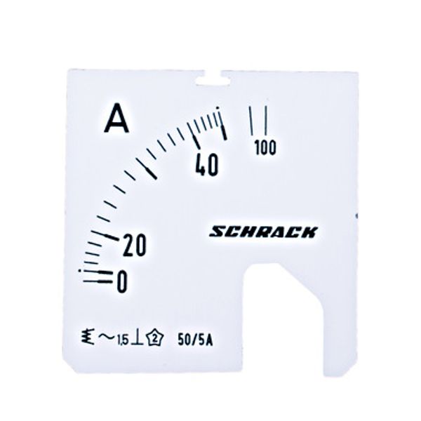 Scale Plate, 48x48mm, 25/50/5A AC image 1