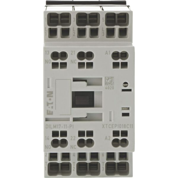 Contactor, 3 pole, 380 V 400 V 8.3 kW, 1 N/O, 1 NC, 24 V 50/60 Hz, AC operation, Push in terminals image 5
