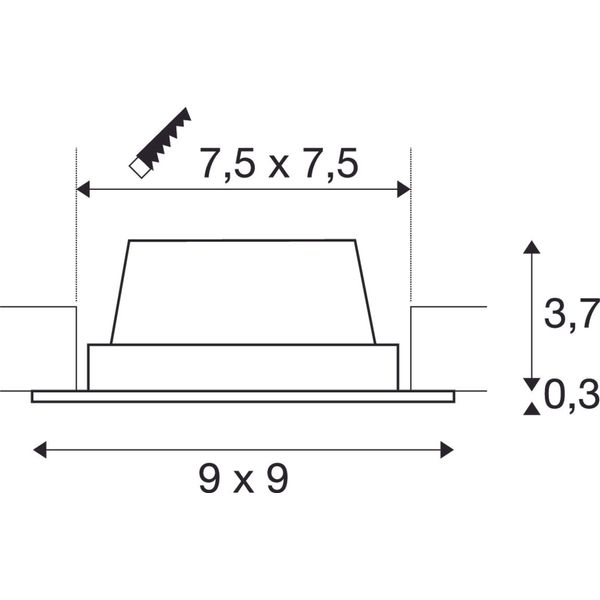 FRAME BASIC LED Set, 6W, 3000K, matt white, incl. Driver image 2