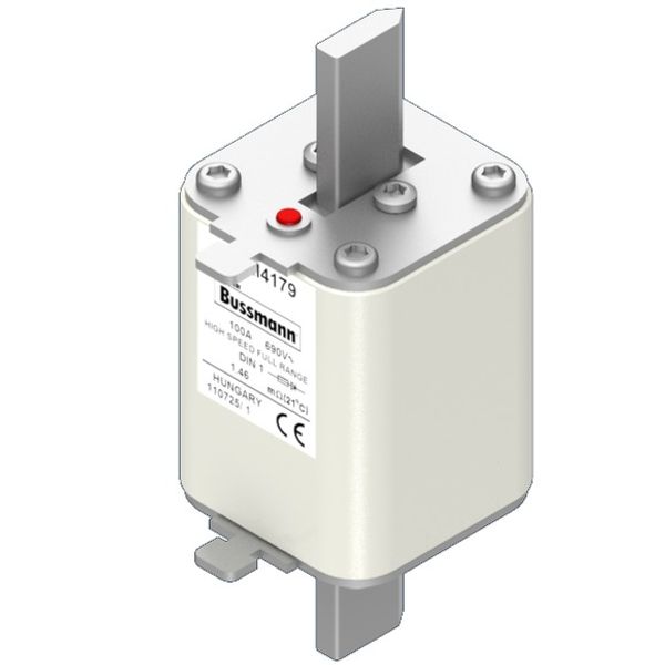 Fuse-link, high speed, 80 A, AC 690 V, DIN 1, 52 x 66 x 135 mm, gR, DIN, IEC, single indicator image 3