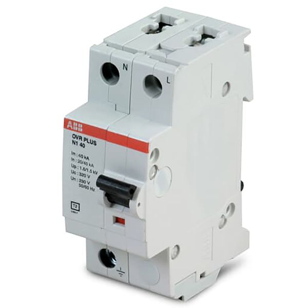 Surge Protective Device, type 2 1+n pole, TT-TNS, 40/20kA, 320V Incl 1 image 2