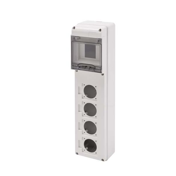 Q-DIN 5 MODULES - 4 FLANGE SOCKET-OUTLET STANDARD 50X50 mm  - IP65 image 2