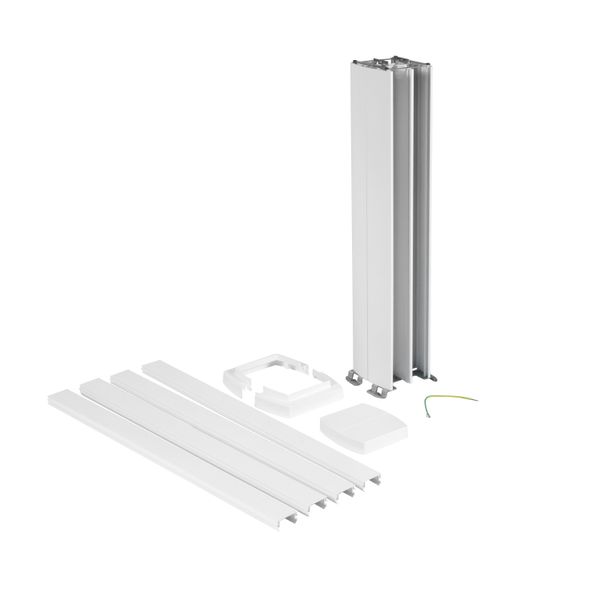 Mini column direct clipping 4 compartments 0.68m white image 2