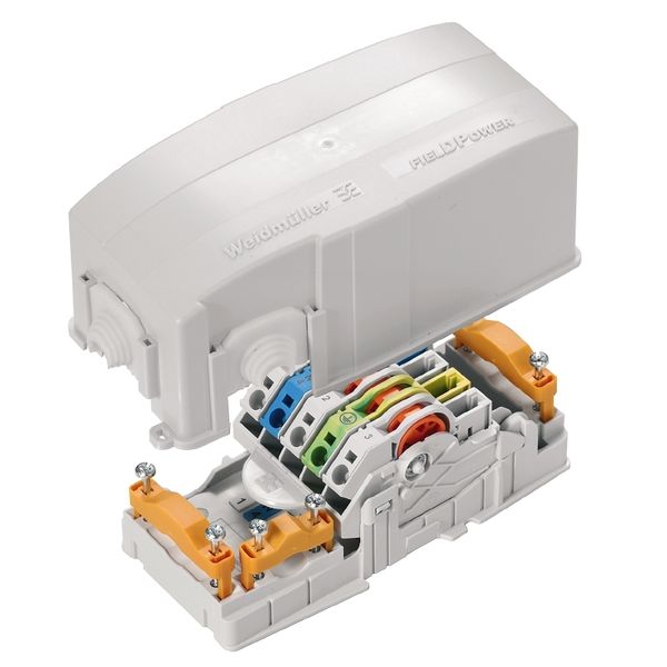 Energy distribution terminal strip with housing, IP30, in complete sta image 1