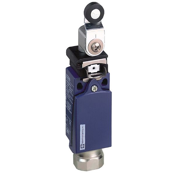 Limit switch XCDR - thermoplastic roller lever - 1NC+1NO - snap - 1/2NPT image 1