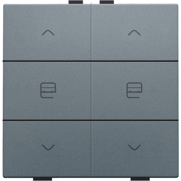 Double push button for Niko Home Control, blue grey coated image 2