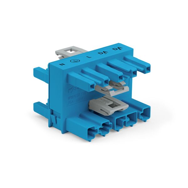 3-way distribution connector 5-pole Cod. I blue image 1