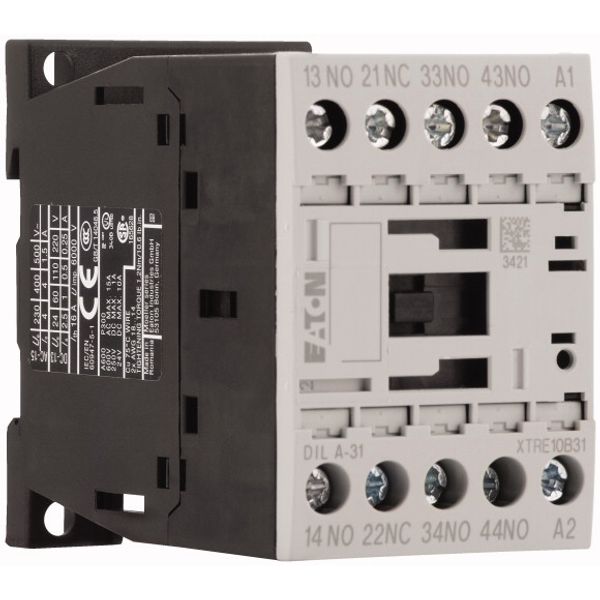 Contactor relay, 24 V 50 Hz, 3 N/O, 1 NC, Screw terminals, AC operation image 4