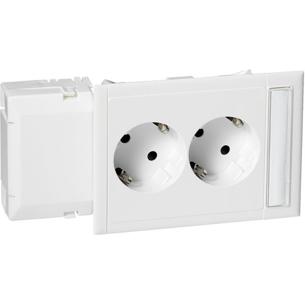 Thorsman - CYB-PS - socket outlet - double slave adaptor - 37° - white NCS image 3