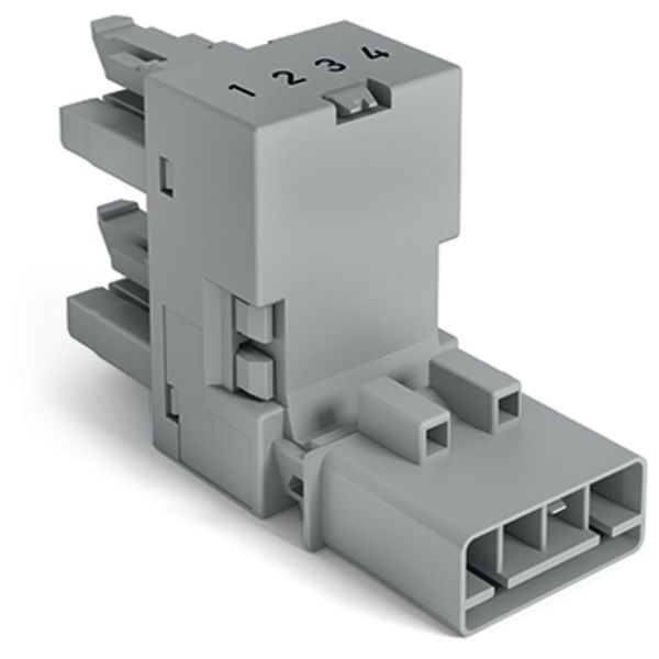 h-distribution connector 4-pole Cod. B gray image 2