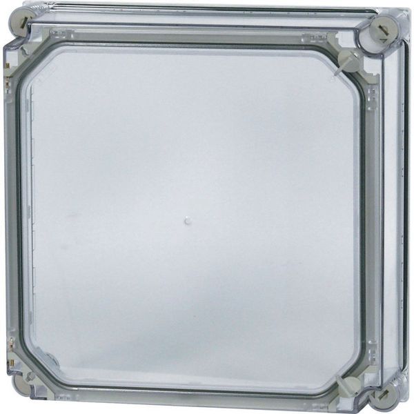 Cap, + door, transparent smoky gray, HxWxD=375x375x50mm image 3