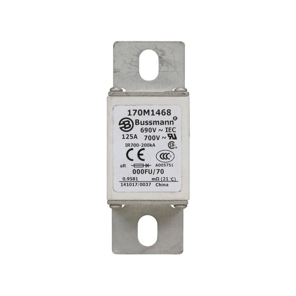 Fuse-link, high speed, 125 A, AC 690 V, size 000, 24 x 36 x 96 mm, aR, IEC image 8