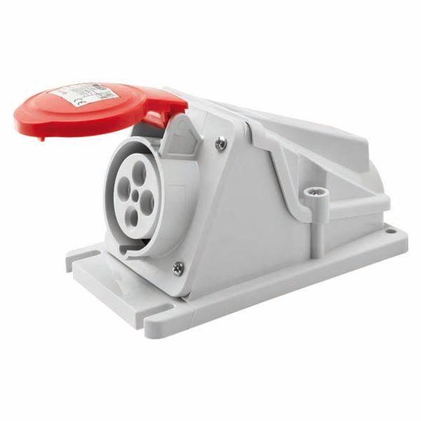 90° ANGLED SURFACE-MOUNTING SOCKET-OUTLET - IP44 - 3P+E 32A 380-415V 50/60HZ - RED - 6H - SCREW WIRING image 2