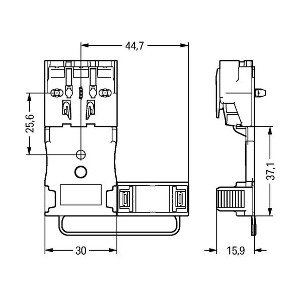 Strain relief plate for 294 Series for single strands white image 4