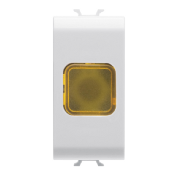 SINGLE INDICATOR LAMP - AMBER - 1 MODULE - GLOSSY WHITE - CHORUSMART image 1