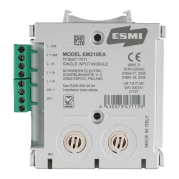 Single input module, EM210EA, with isolator image 3