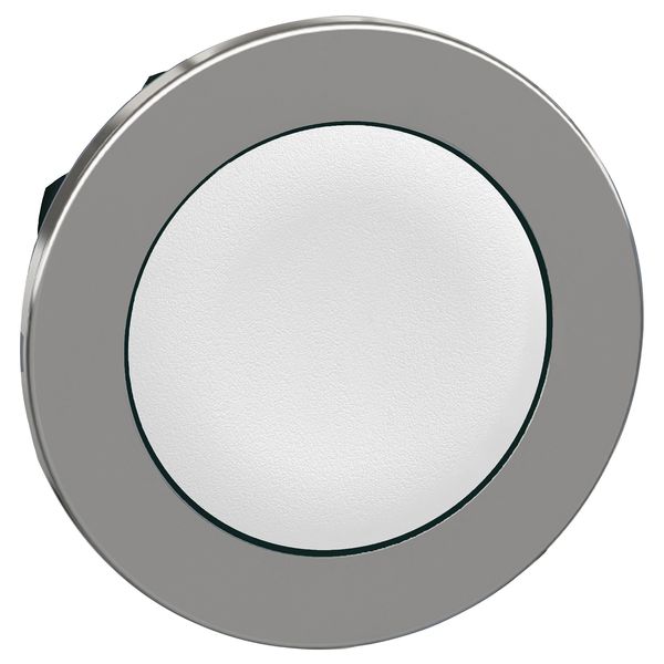 Harmony XB4, Flush mounted push button head, metal, white, Ø30, spring return, unmarked image 1