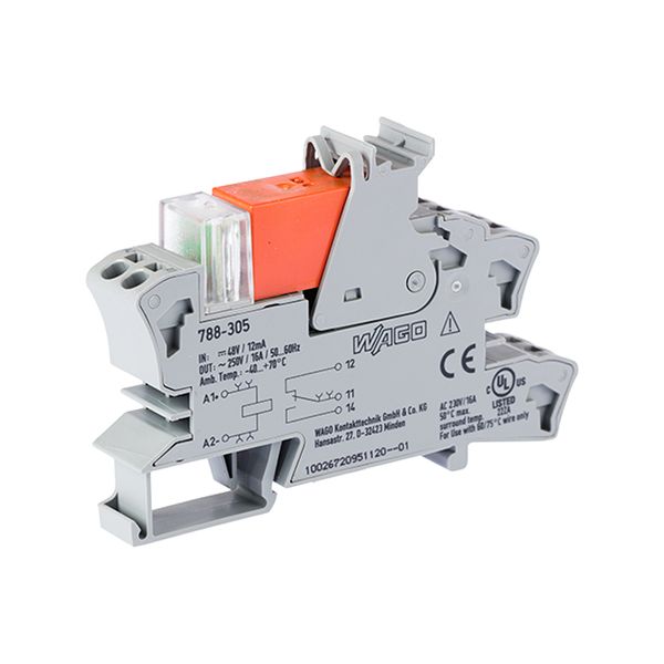 Relay module Nominal input voltage: 48 VDC 1 changeover contact gray image 5