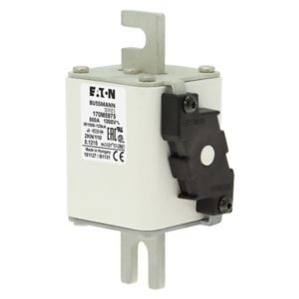 Fuse-link, high speed, 800 A, AC 1000 V, DIN 2, 59 x 77 x 138 mm, aR, DIN, IEC, single indicator image 3