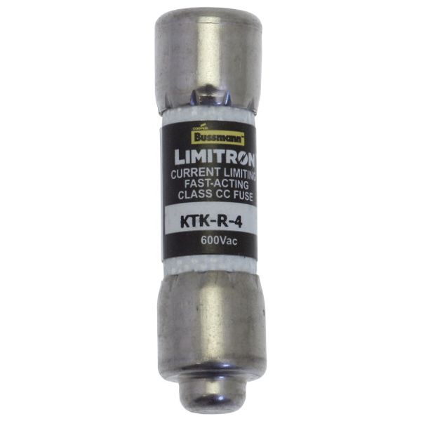 Fuse-link, LV, 4 A, AC 600 V, 10 x 38 mm, CC, UL, fast acting, rejection-type image 2