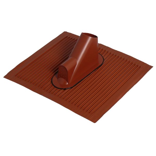 SAT Roof tile with cableentry,45x50cm,Mast:38-60mm, Alu, red image 1