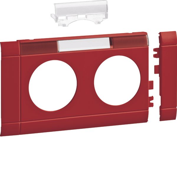 Frontplate 2-gang socket lid 80 LF red image 1