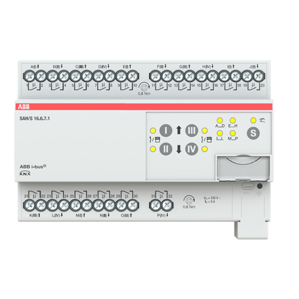 SAH/S16.6.7.1 Switch/Shutter Actuator, 16-fold, 6 A, MDRC image 1