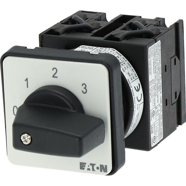 Step switches, T0, 20 A, flush mounting, 3 contact unit(s), Contacts: 6, 45 °, maintained, With 0 (Off) position, 0-3, Design number 15030 image 30