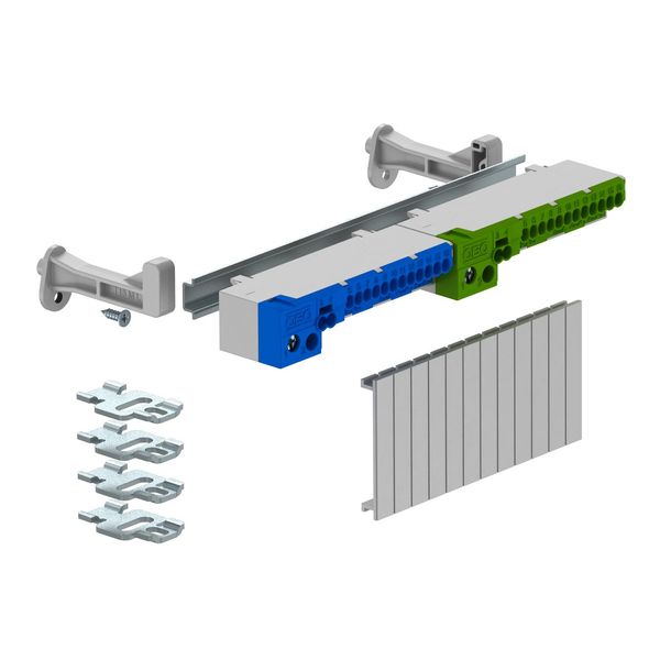 KLS-SDB 09S Terminal strip set with screwless terminals for SDB 09 image 1