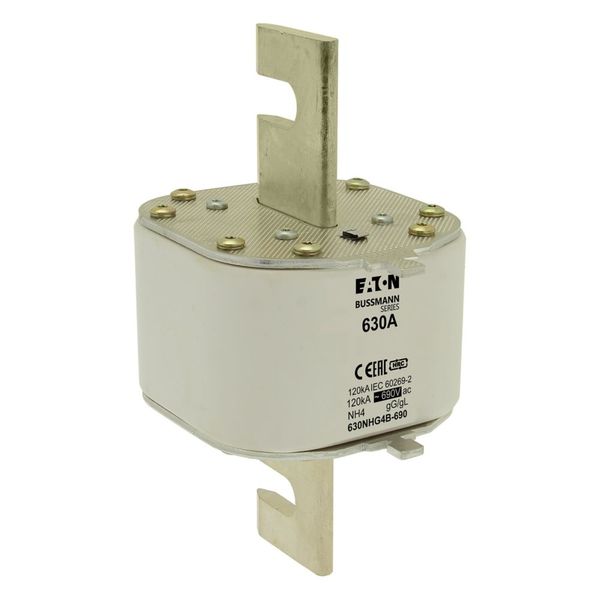 Fuse-link, LV, 630 A, AC 690 V, NH4, gL/gG, IEC, single indicator, live gripping lugs image 9