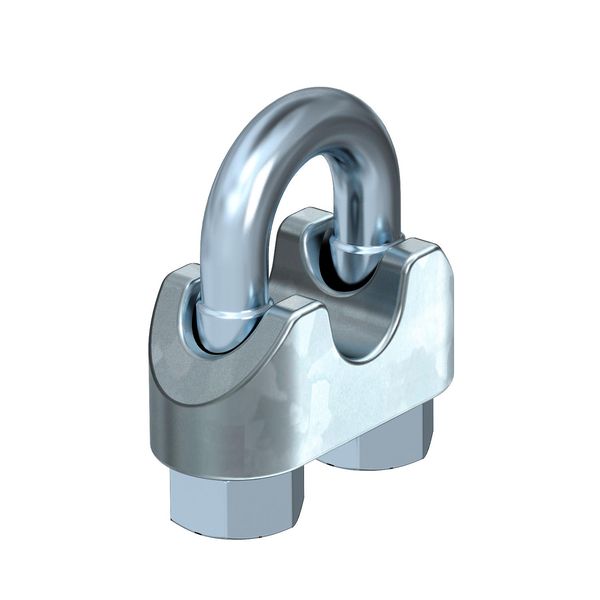 947 10 G  Cable clamp, 10mm, Steel, St, galvanized, DIN EN 12329 image 1