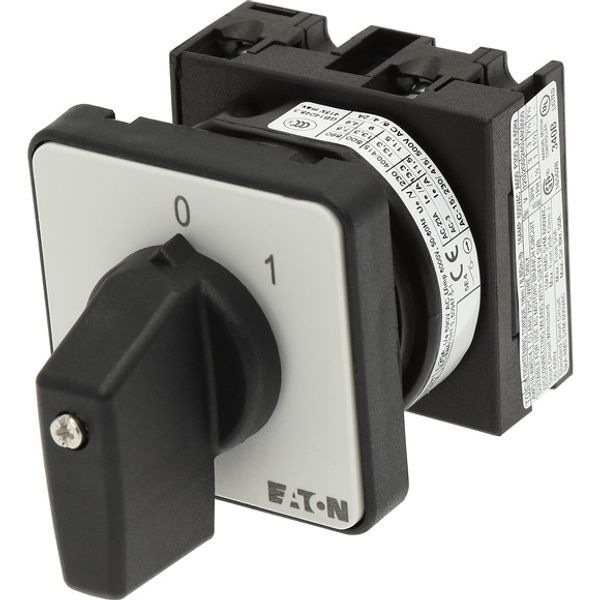 ON-OFF switches, T0, 20 A, flush mounting, 1 contact unit(s), Contacts: 2, 45 °, maintained, With 0 (Off) position, 0-1, Design number 15402 image 4