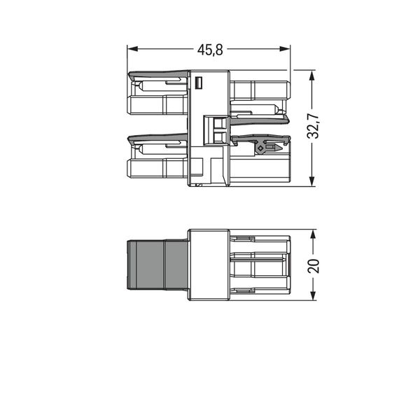 3-way distribution connector 2-pole Cod. B gray image 3