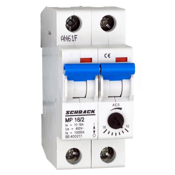 Motor Protection Circuit Breaker, 2-pole, 10-16A image 1