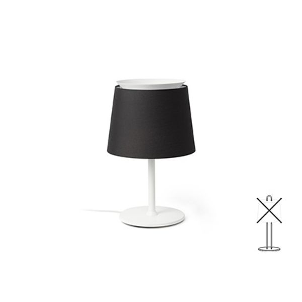 SAVOY TABLE LAMP WHITE 1XE27 image 1