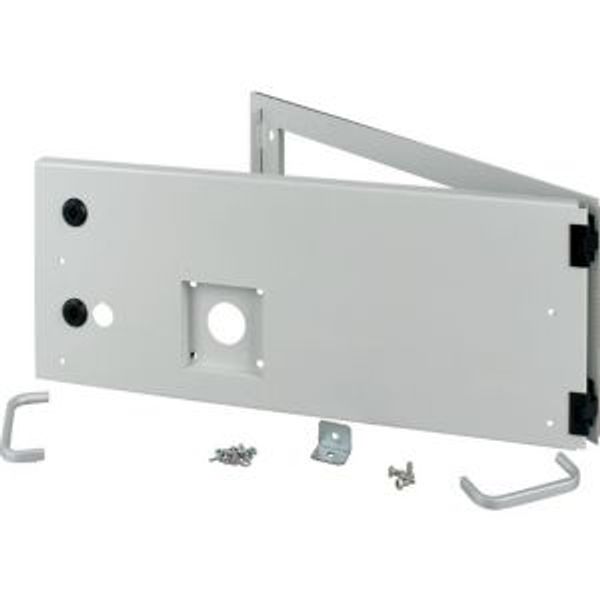 Opening metal front plate for drawer, NZM, closed IP55, H=225mm, grey image 4