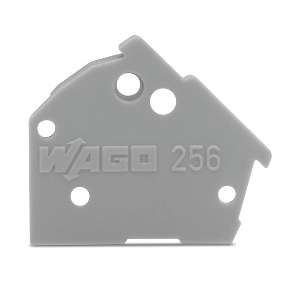 End plate snap-fit type 1 mm thick light gray image 1