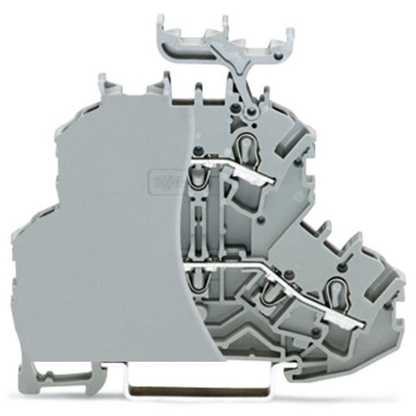 Double-deck terminal block Through/through terminal block with end pla image 3