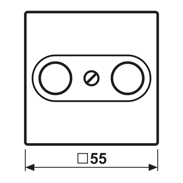 Centre plate for TV-FM-SAT socket A561PLTVSW image 4