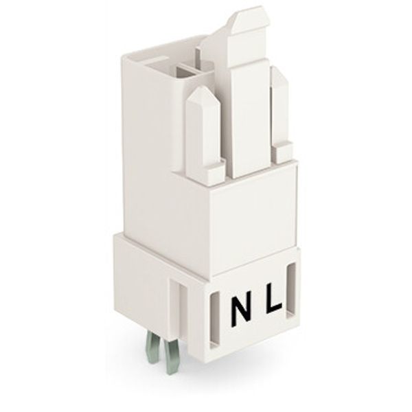 Plug for PCBs straight 2-pole white image 2