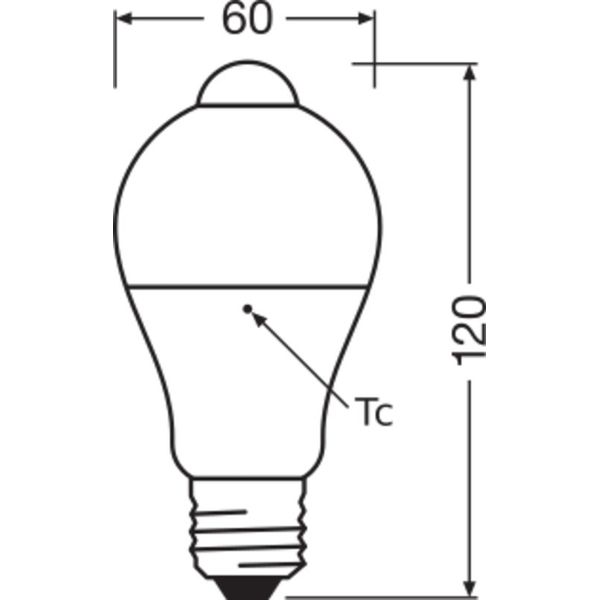 LED CLASSIC A MOTION & DAYLIGHT SENSOR S 60 8.8 W/2700 K E27 image 3