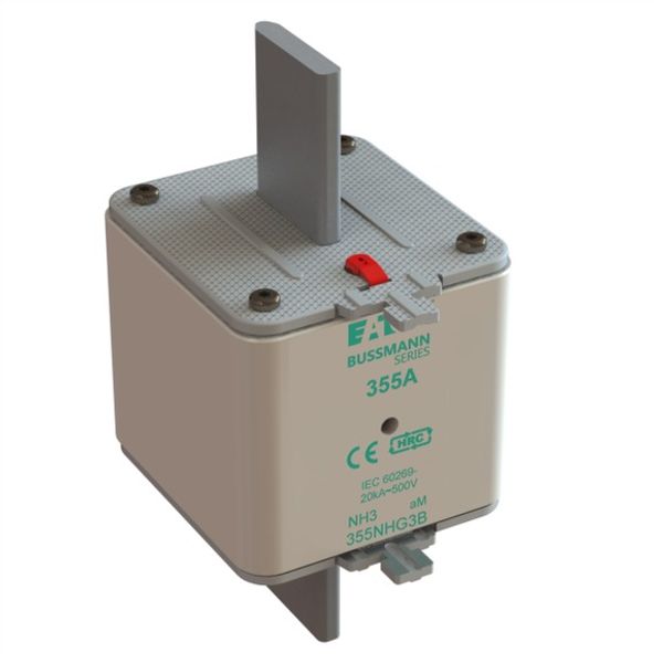 Fuse-link, low voltage, 355 A, AC 500 V, NH3, aM, IEC, dual indicator image 3