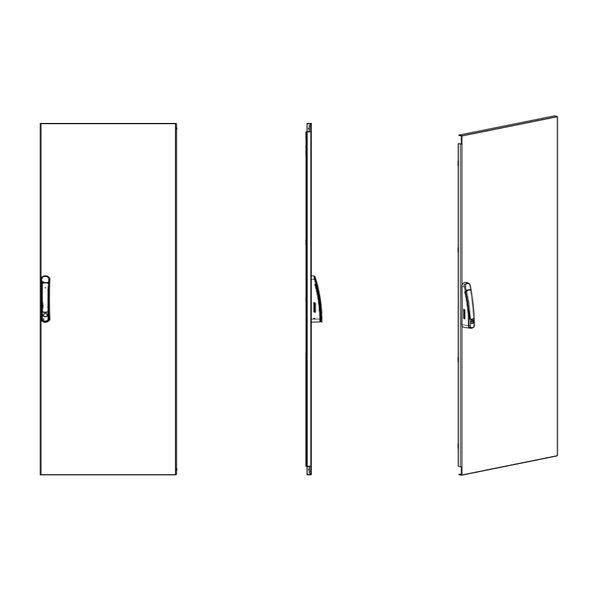 Sheet steel door right for 2 door enclosures H=2000 W=600 mm image 1